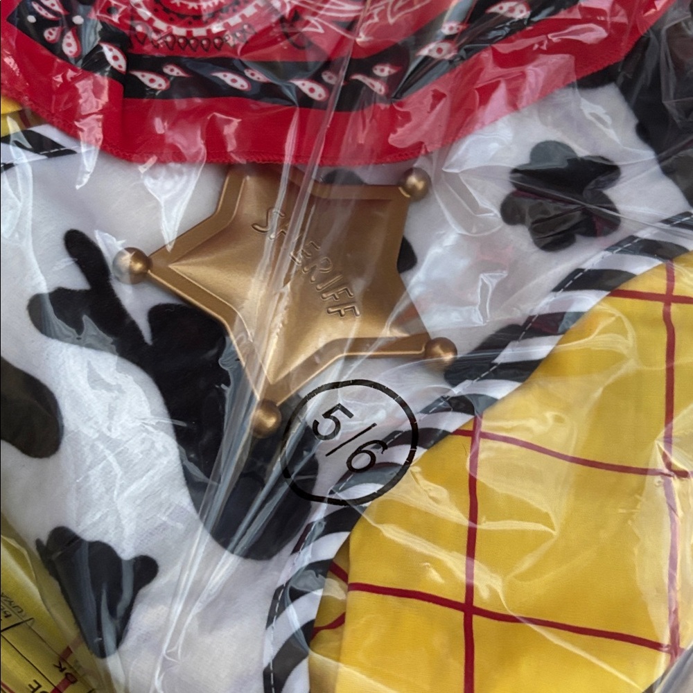NWT Disney Woody Costume…4pcs…pants, shirt, bandanna and vest… - Picture 4 of 5